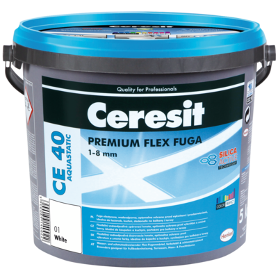 Fuga elastyczna CE 40 Color Perfect biała 5 kg Ceresit
