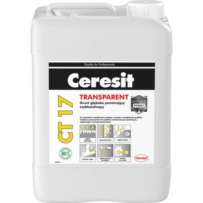 Głęboko penetrujący grunt bezrozpuszczalnikowy CT 17 transparent 5 l Ceresit