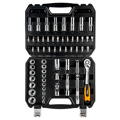 Klucz nasadowy 1/2", zestaw 58 sztuk, CrV NEO