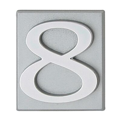 Cyfra "8" INV srebrna