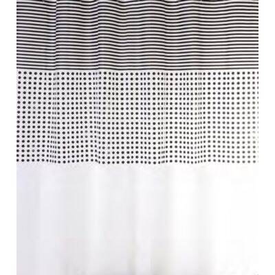 Zasłonka Peva Malta 200 x 180 cm czarno-biały