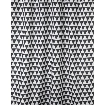 Zasłonka Txt Plain 180 x 200 cm czarno-biały