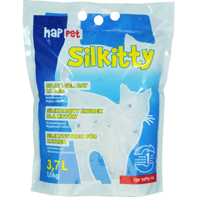 Żwirek silikonowy dla kota 1,6 kg x 8 happet