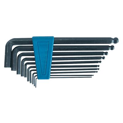 Klucze imbusowe MEGA komplet 10 sztuk, z kulką (1,5-10 mm)