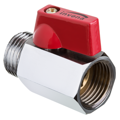 Zawór kulowy MINI o zredukowanym przepływie 1/2" GW/GZ Invena