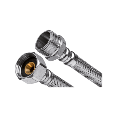 Wężyk w oplocie ze stali nierdzewnej 1/2" 60 cm GW/GZ Invena