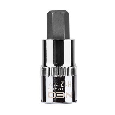 Końcówka sześciokątna na nasadce 1/2", H12 x 55 mm NEO