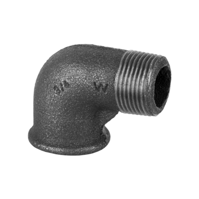 Kolano czarne Atusa nakrętno-wkrętne 92 typ N4 1/2" GW/GZ
