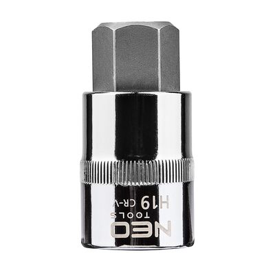 Końcówka sześciokątna na nasadce 1/2", H19 x 55 mm NEO