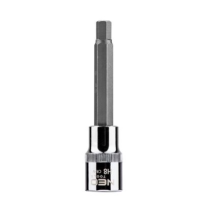 Końcówka sześciokątna na nasadce 1/2", H8 x 100 mm NEO