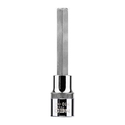 Końcówka sześciokątna na nasadce 1/2", H10 x 100 mm NEO