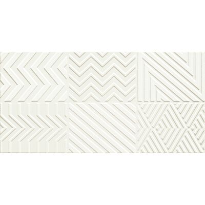 Dekor ścienny Karelia white patchwork 22,3 x 44,8 gat.1 Tubądzin