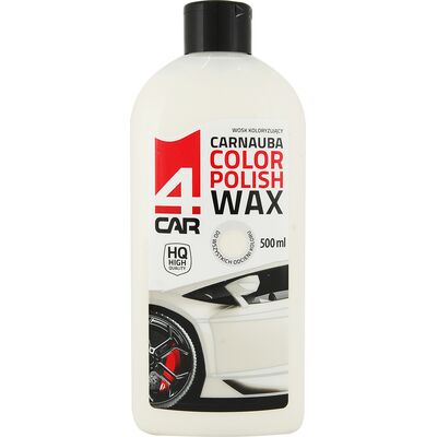Wosk koloryzujący Carnauba do karoserii biały 500 ml 4CAR