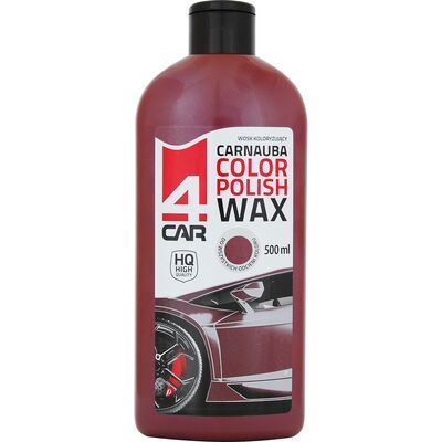 Wosk koloryzujący Carnauba do karoserii bordowy 500 ml 4CAR