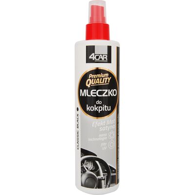 Mleczko do kokpitu Classic Black - Połysk 300 ml 4CAR Premium Quality