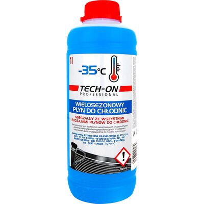 Płyn do chłodnic -35°C niebieski - gotowy do użycia 1 l TECH ON