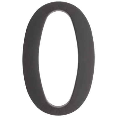 Cyfra plastikowa "0" czarna 180 mm