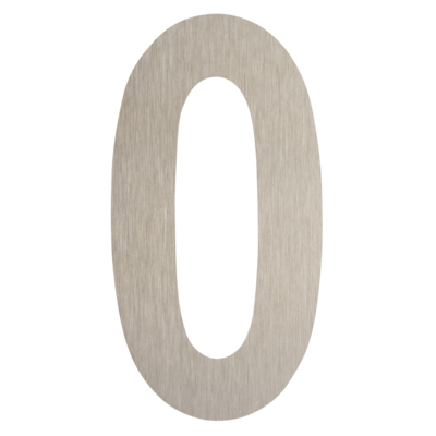 Cyfra "0" samoprzylepna ANO 50 mm inox