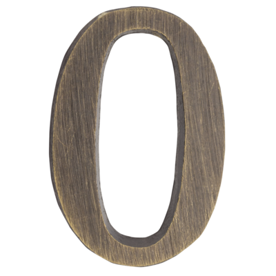 Cyfra "0" samoprzylepna patyna 50 mm