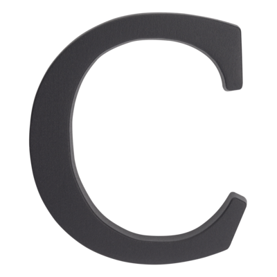 Litera aluminiowa "C" 105 mm grafit