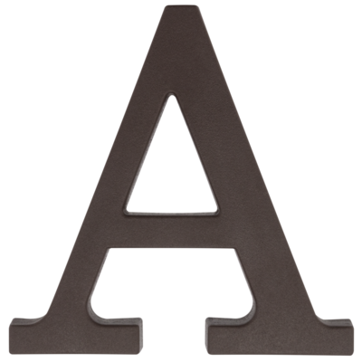 Litera plastikowa "A" brązowa 90 mm
