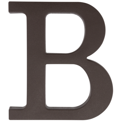 Litera plastikowa "B" brązowa 90 mm