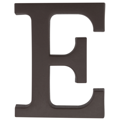 Litera plastikowa "E" brązowa 90 mm
