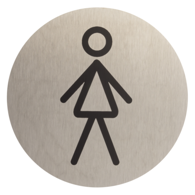 Oznaczenie WC damskie ANO 75 mm inox