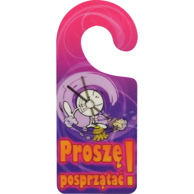 Oznaczenie "Proszę posprzątać!" 8 x 19 zawieszka
