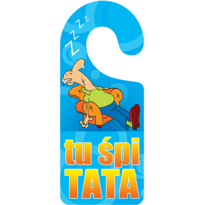 Oznaczenie "Tu śpi tata" 8 x 19 zawieszka