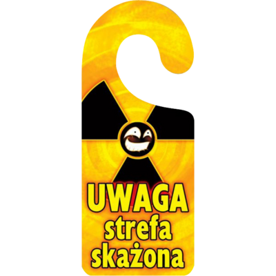 Oznaczenie "Uwaga strefa skażona!" 8 x 19 zawieszka