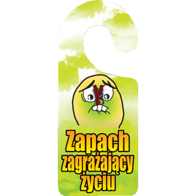Oznaczenie "Zapach zagrażający życiu..." 8 x 19 zawieszka