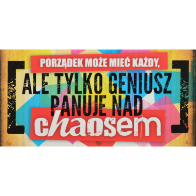 Oznaczenie "Porządek może mieć każdy" 10 x 19,5 Retro