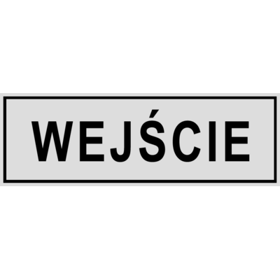 Oznaczenie "Wejście" 8 x 22