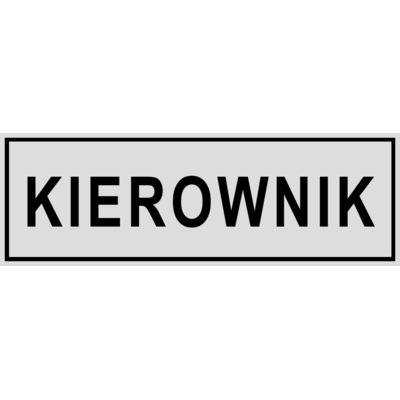 Oznaczenie "Kierownik" 8 x 22