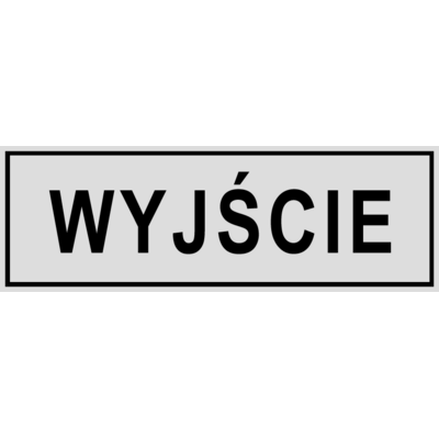 Oznaczenie "Wyjście" 8 x 22