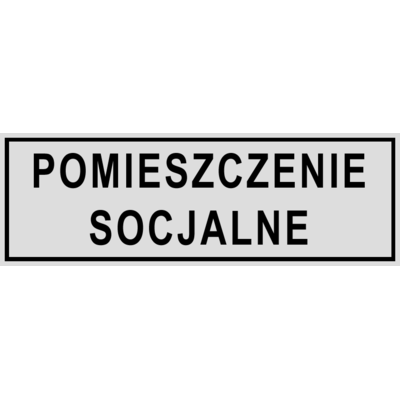 Oznaczenie "Pomieszczenia socjalne" 8 x 22