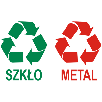 Oznaczenie "Szkło i Metal " 15 x 15 kpl.