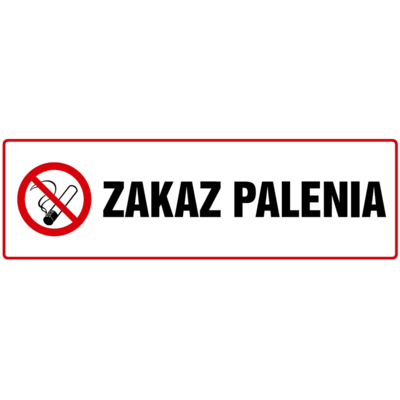 Oznaczenie "Zakaz palenia" 10 x 30