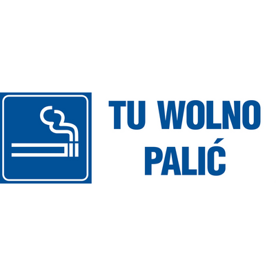 Oznaczenie "Tu wolno palić" 10 x 30