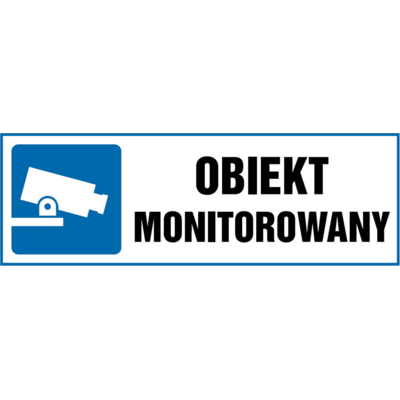 Oznaczenie "Obiekt monitorowany" 10,5 x 29,7