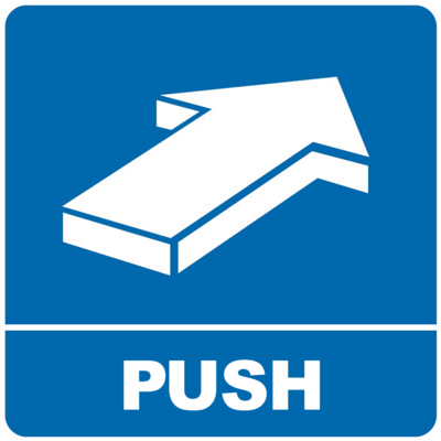 Oznaczenie "Push" 10,5 x 10,5