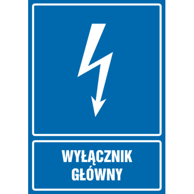 Oznaczenie "Wyłącznik główny" 14,8 x 21