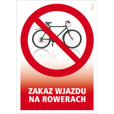 Oznaczenie "Zakaz wjazdu na rowerach" 14,8 x 21