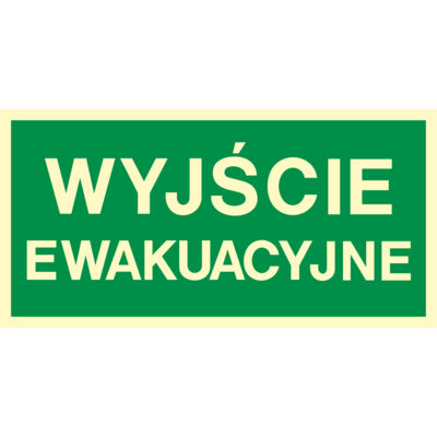 Oznaczenie "Wyjście ewakuacyjne" 20 x 40