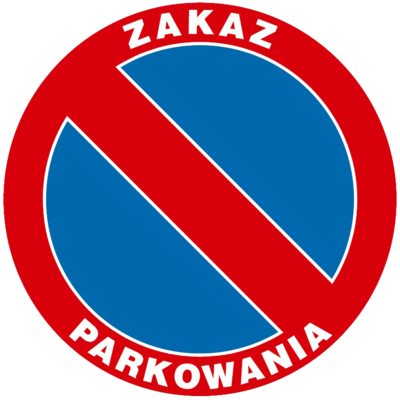 Oznaczenie "Zakaz parkowania" 25 x 25