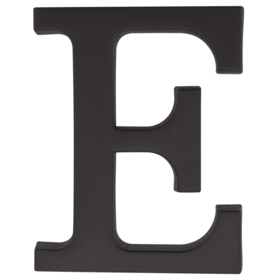 Litera plastikowa "E" czarna 90 mm