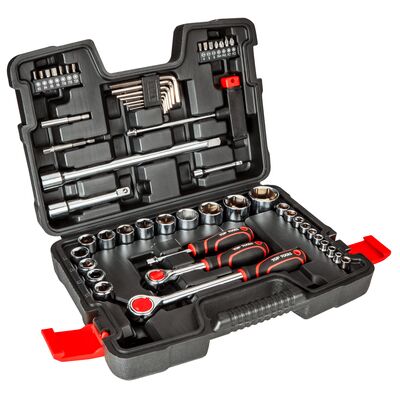 Zestaw kluczy nasadowych 1/4", 1/2" 53 sztuki Top Tools