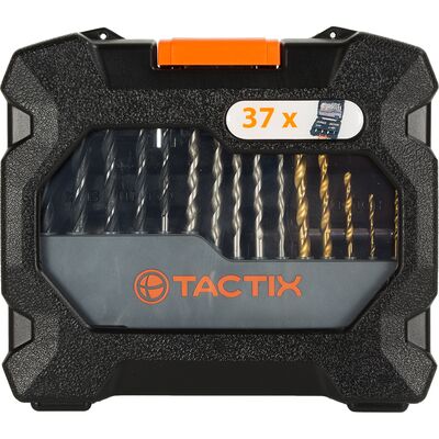 Wiertła, bity i akcesoria do elektronarzędzi 418713 37 sztuk Tactix