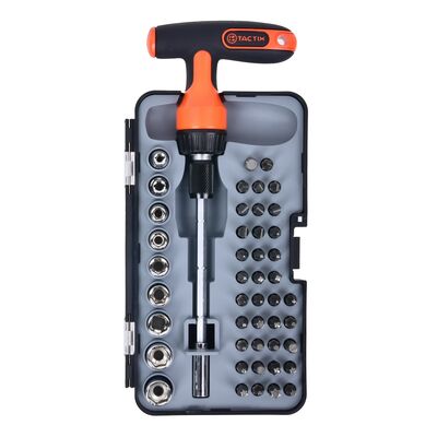 Zestaw bitów i nasadek + wkrętak T 900181 48 sztuk Tactix